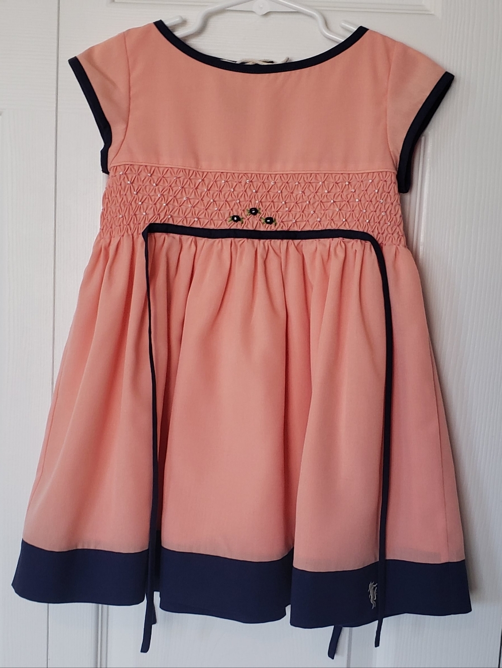 Well Dressed Wolf Girls Size 3 Peach Caroline Dress NWT
